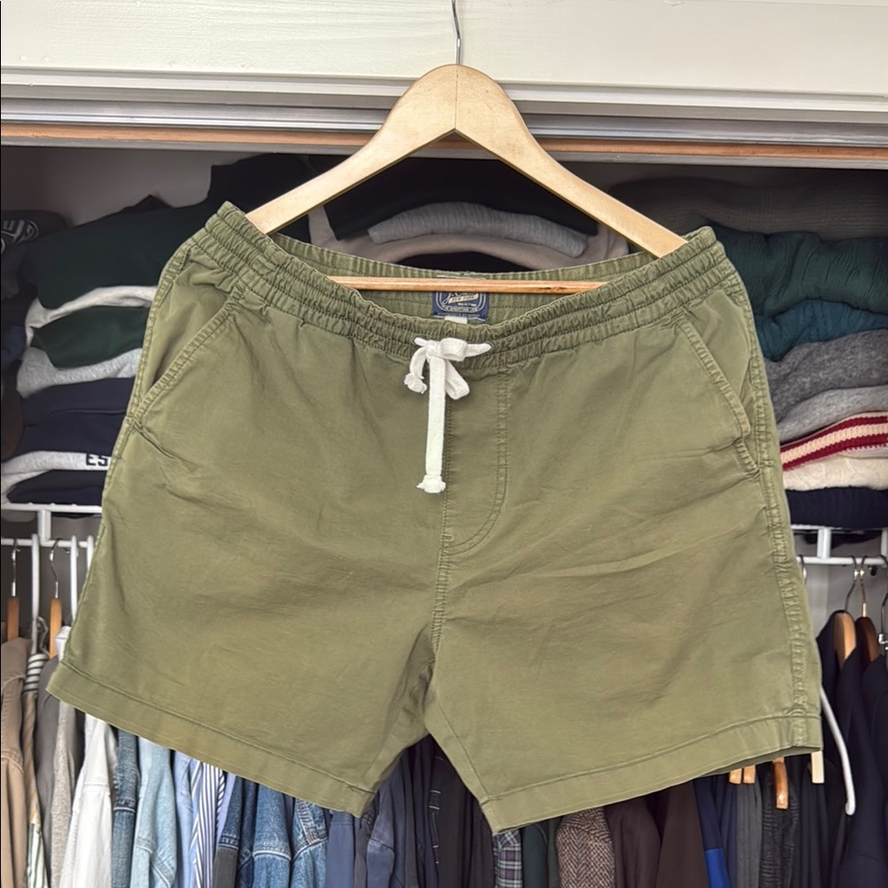 J. Crew Green Casual Pull On Shorts Lightweight Drawstring